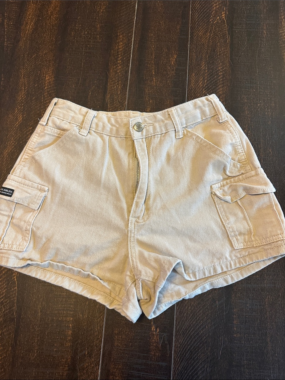 SHEIN Cream Utility Cargo Shorts